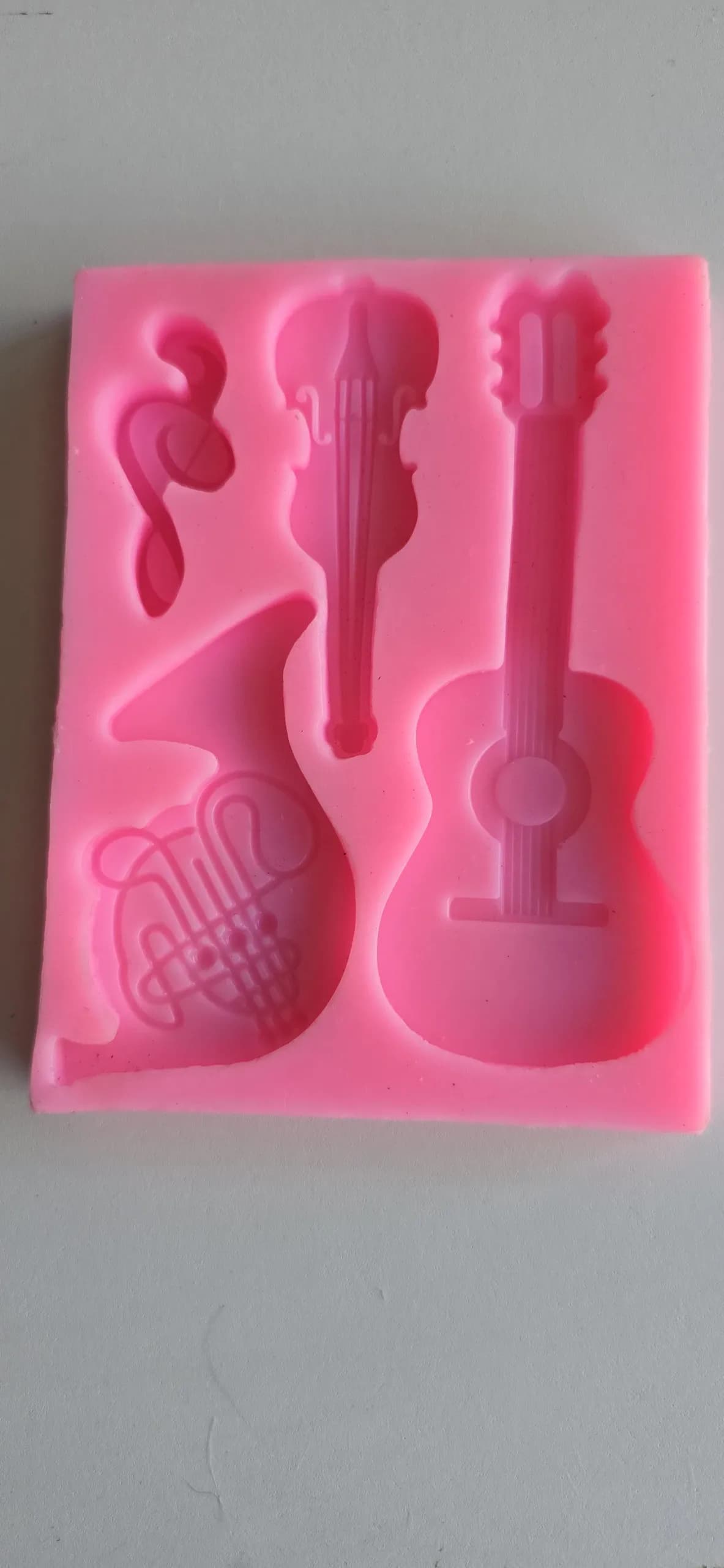 Molde guitarra violin rosado