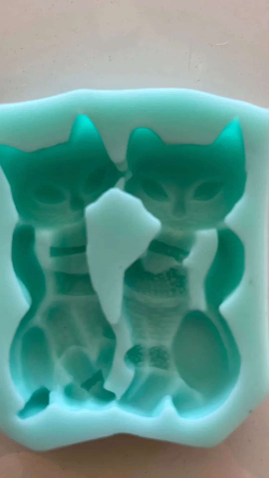 Molde pareja gatos