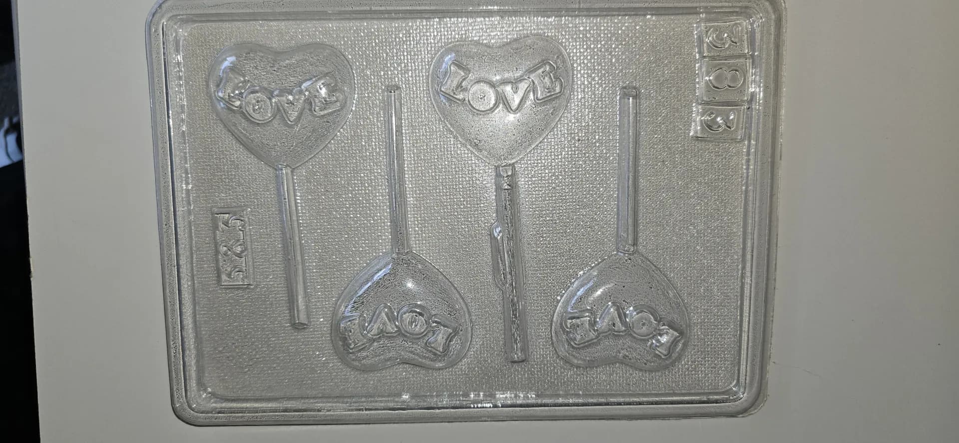 Paleta de corazón love x4